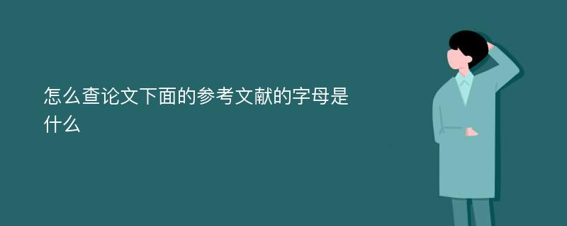 怎么查论文下面的参考文献的字母是什么